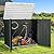 GOOBED 4.5x4ft Outdoor Horizontal Resin Storage Shed, 47 cuft Large Waterproof Tool Shed, No Shelf Included, Lockable, Easy Assembly (Dark Gray)