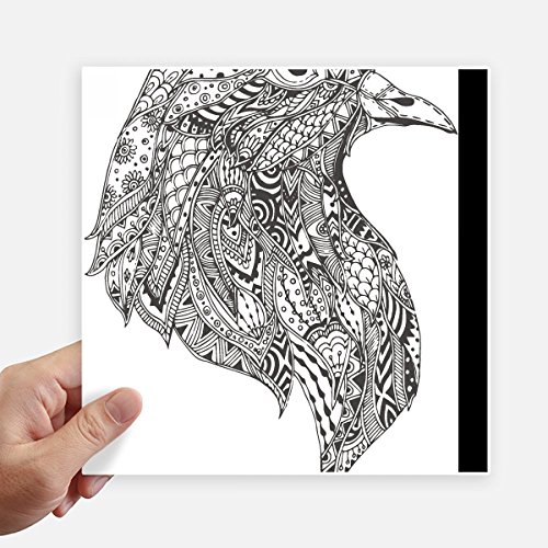 Pegatinas de aves negro feroz decorativas para paredes de habitaciones y maletas viajeras 2