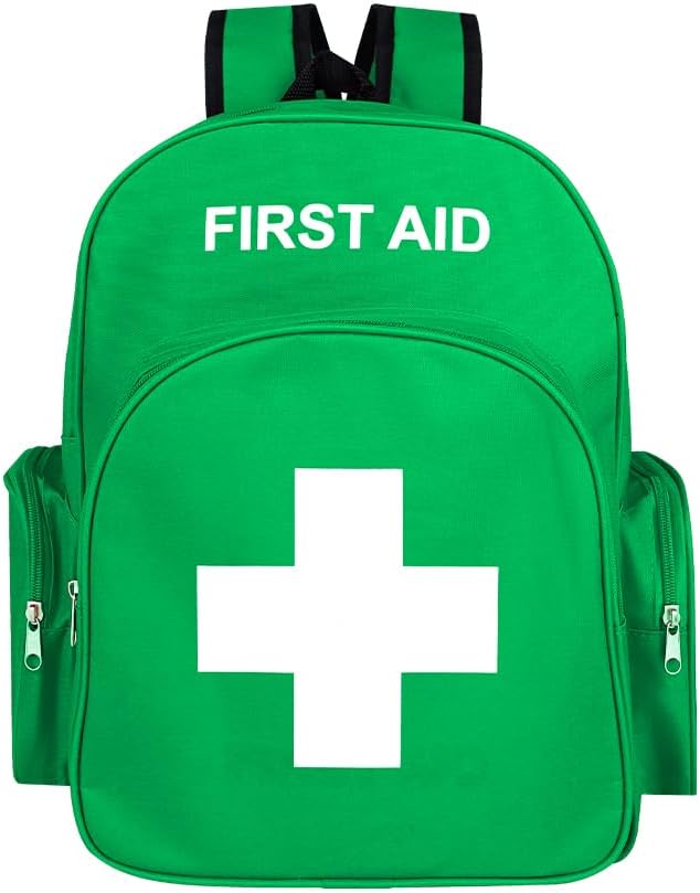 Green First Aid Backpack – Empty Emergency Trauma Bag for Outdoors Green First Aid Backpack – Empty Emergency Trauma Bag for Outdoors