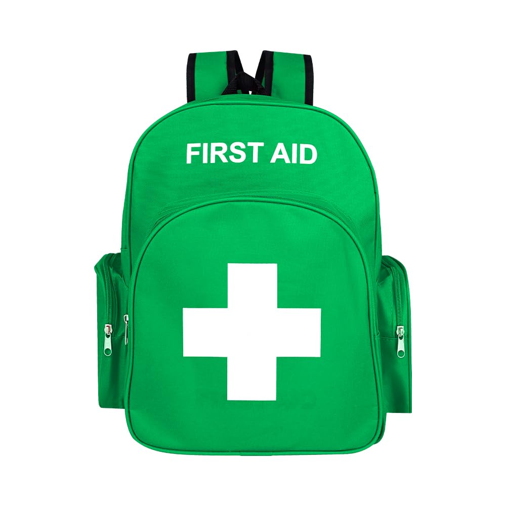Borsa di emergenza rossa zaino di pronto soccorso vuoto medico borsa di pronto soccorso trattamento primo soccorso borsa trauma per escursionismo all'aperto viaggi campeggio asilo nido, L, 16