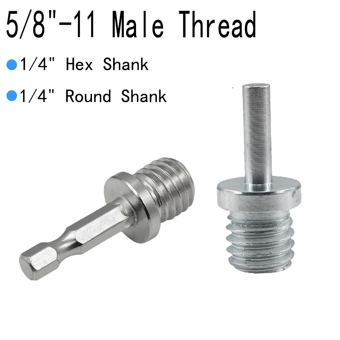 4 Inch Backing Plates Buffing Pads Holder 5/8-11 Thread Hook & Loop Backer with 1/4'' Connecting Rod Hex Shank for Polishing Tools, Sander (Pack of 4)