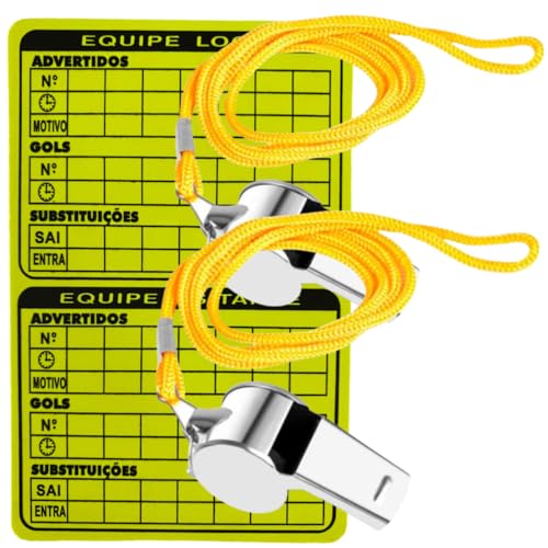 Apito De Metal E Cartão Amarelo Vermelho Arbitro Juiz De Futebol Campo Arbitragem Futebol Kit