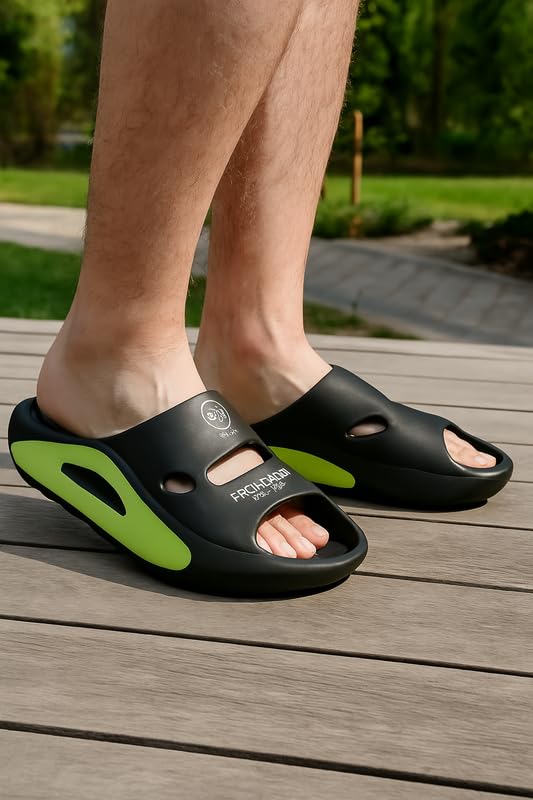 2398 Men’s Slip-On Comfort Sandals – No-Strap Open-Toe Slides with Soft Cushioned Footbed | Anti-Slip Sole | Lightweight & Breathable Summer Sandals for Casual, Indoor & Outdoor Use3