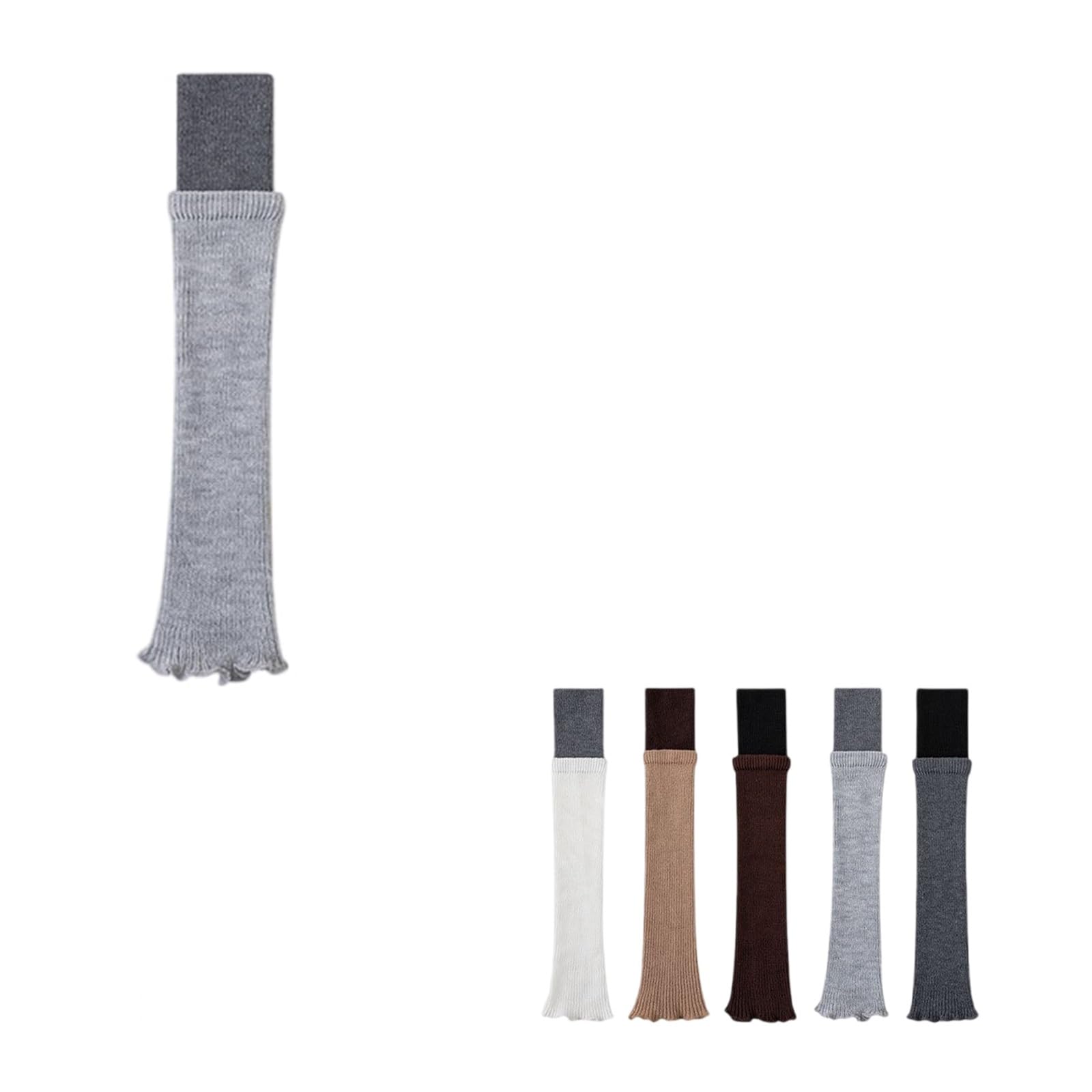 Jambières en tricot côtelé contre le froid : chaussettes hautes au genou pour vos bottes
