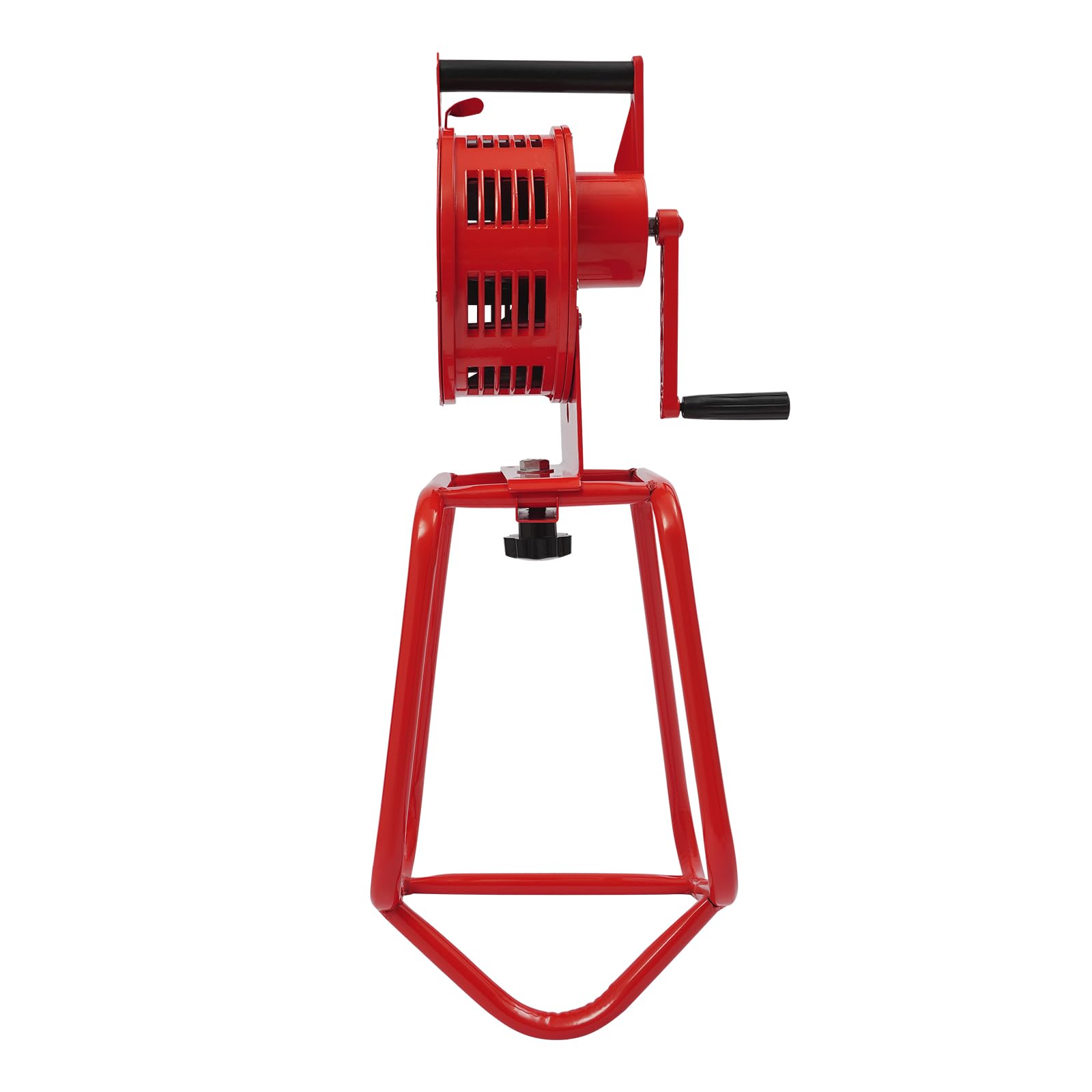 Sirena a manovella 125 dB – Sirena di emergenza manuale in lega di alluminio, sirena portatile per protezione civile, incendio forestale e allarme industriale (rosso)