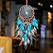 TEESHLY Dream Catchers with Tree of Life and Teal Feather Indian Handmade Dreamcatchers for Boho Wall Hanging Decoration, Ornament Festival Gift (Green Tree of Life)