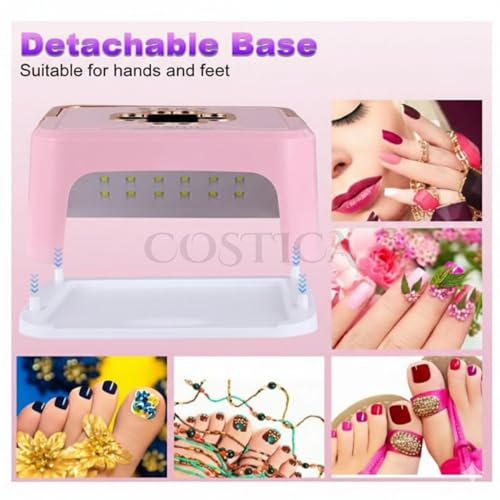 Image of COSTICA 268W UV LED Nail Lamp for Gel Polish | Professional Nail Dryer with 45 LED Beads Auto Sensor & 4 Timers | Fast Curing UV Light for Nail Art Manicure Pedicure (L1 Nail Dryer 111)