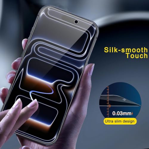Image of Ferilinso Privacy Screen Protector for iPhone 17 Pro Max, Tempered Glass | 3 Pack, 9H Hardness, Military-Grade Shatterproof, Case Friendly, Easy Installation Bubble Free, with Camera Lens Protectors