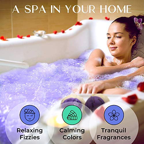 Natural Bath Bomb Gift Set - Hemp Bath Bombs With Organic Coconut Oil, Shea Butter, Refreshing Eucalyptus And Relaxing Lavender For Men And Women - Handmade In Usa - 6 Pack #TOP1