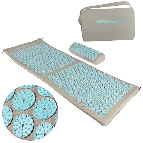 Esterilla de acupresión XXL para relajación y automasaje - Esterilla de acupresión con cojín - Juego de acupresión para dolor de espalda - Batería de prensado para alivio del dolor y tensión muscular Cover