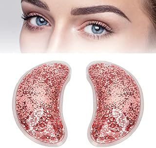 2pcs Cold Eye Compress for Puffy Eyes,Gel Ice Pack Reusable Cooling Eye Pads Under Eye Patches, Hot Cold Eye Pads Reusable Gel Eye Cooler Patches for Relieves Puffiness Dark Circles