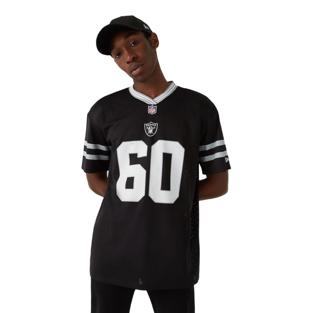 New Era Men's Noir Jersey Las Vegas Raiders Mesh