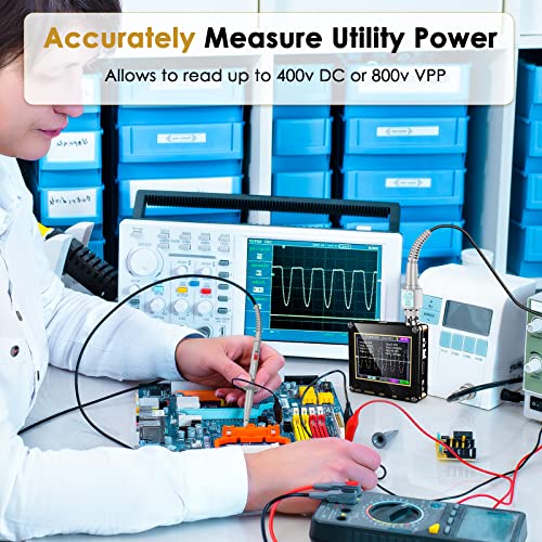Mini Digital Oscilloscope, Leolov Oscilloscope Kit Support Auto, Pwm, One-Button Reset Button, Firmware Update, 2.5Ms/S Sampling Rate, 200Khz Bandwidth, 2.4 Inch Lcd Display With 10X Probe #TOP3