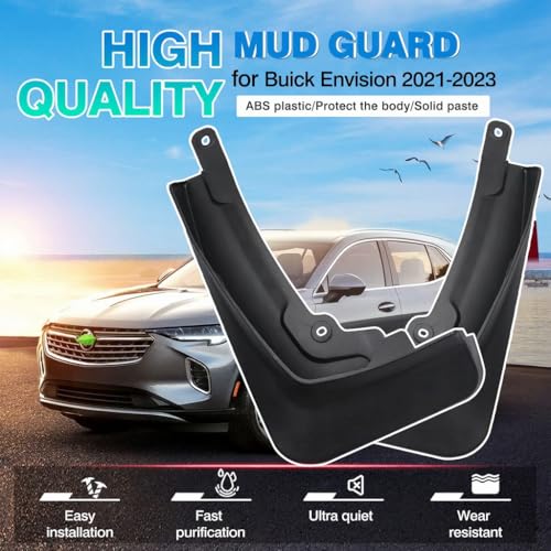 Image of Autorder Mud Flpas Splash Guards for Buick Envision 2021 2022 2023 Accessories Mudflap Fender Flares Front and Rear Mud Guard Set 4PCS