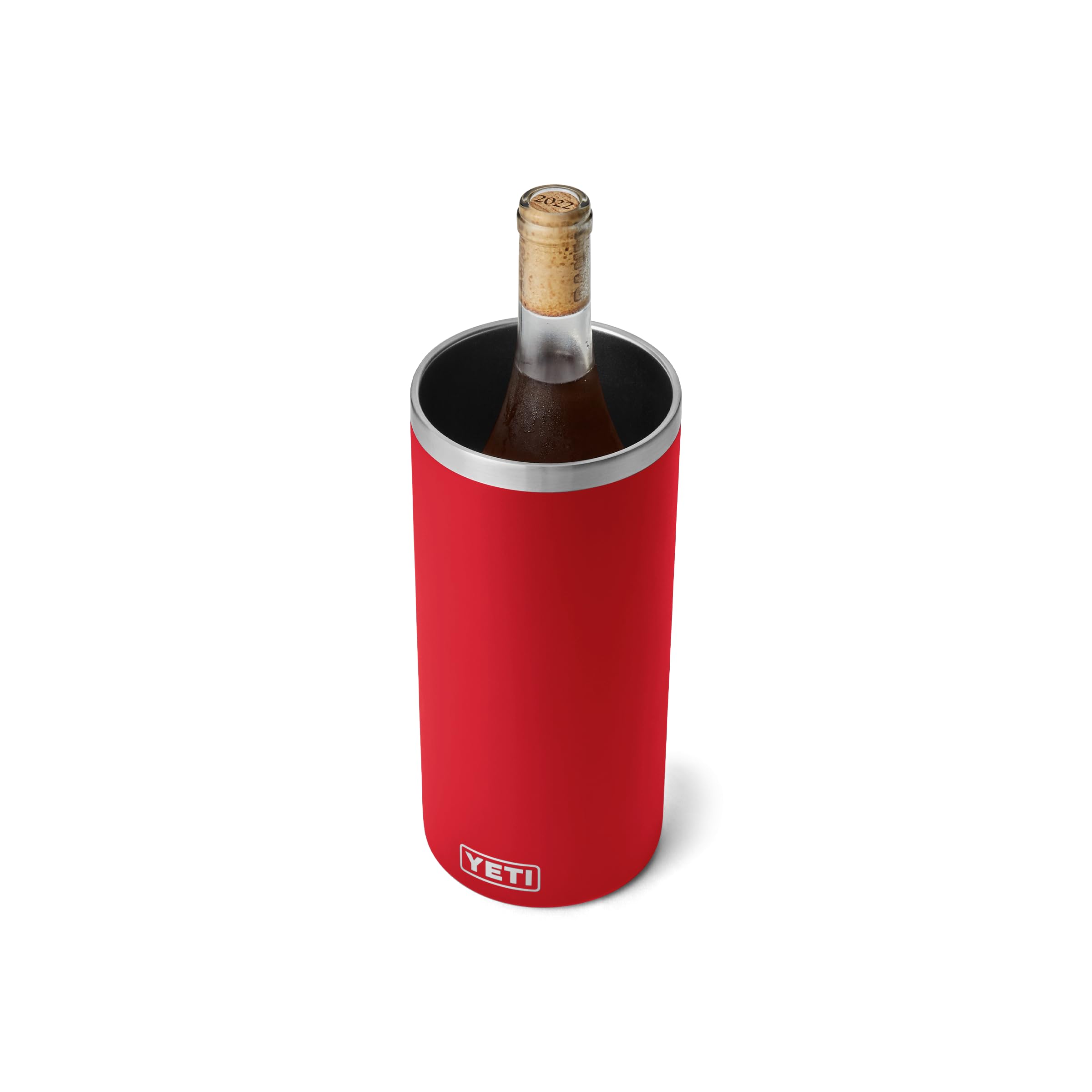 YETI Rafraîchisseur de vin et de champagne Rambler, acier inoxydable isolé, rouge de sauvetage