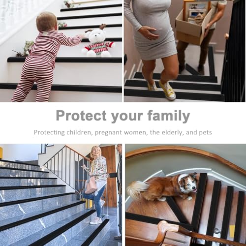 Treppenkantenprofil Selbstklebend, 4 Meter Treppenstufen Antirutsch, Flexible Winkelprofil Anti-Rutsch Treppenkante für Außen und Innenbereich