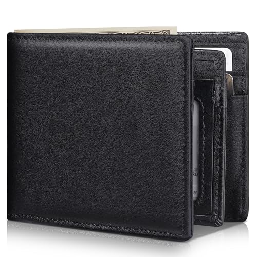Image of Artpaxy Mens Wallet Bifold Genuine Leather RFID Blocking Wallet for Men with 1 ID Windows 13 Card Holders 2 cash pockets 1 Gift Box