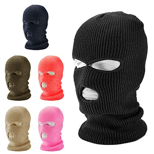 Balaclava Face Mask 3-Hole For Cold Weather, Winter Ski Mask For Men And Women Thermal Cycling Mask Mk3 Royal Blue #TOP3