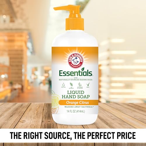 Arm & Hammer Liquid Hand Soap for Skin Cleaning - Cleanser for Kitchen & Bathroom with Orange Citrus Scent - Natural Hand Soap Cleanses, Softens 14 FL Oz (414ml) - image 2