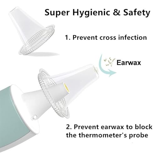 Smarbore 100 Counts Ear Thermometer Probe Covers For All Braun Thermometer Models Thermometers, Bpa Free Lens Filters Refill Caps Disposable Covers For Digital Ear Thermometers (100) #TOP2