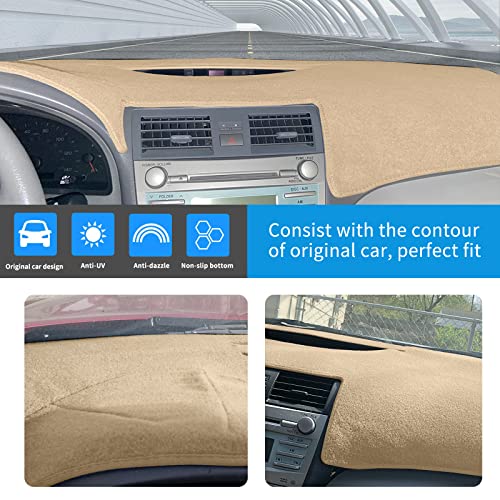 Hanlanka Car Carpet Dashboard Cover,Dash Cover Mat Fit For Toyota Camry 2007 2008 2009 2010 2011 (Beige) #TOP1