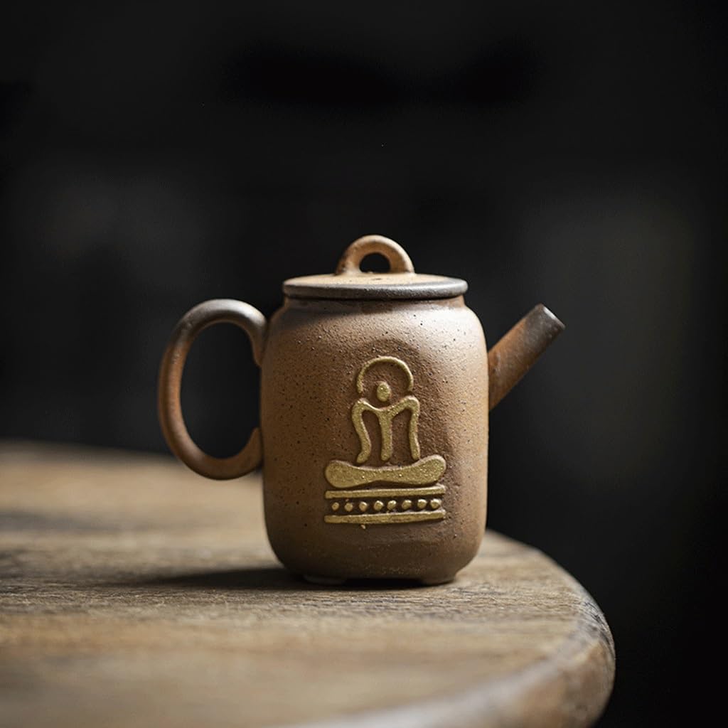 Tetera de Kung Fu Para Hacer té Tetera Zen de cerámica for estudio en casa, tetera individual, juego de té creativo for oficina, tetera de Kung Fu de cuatro vías Juego de Té de Cerámica