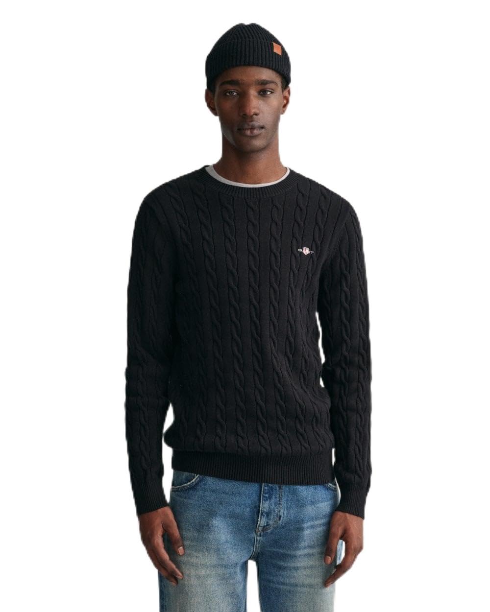 GANT Herren Cotton Cable C-Neck Pullover (1er Pack)