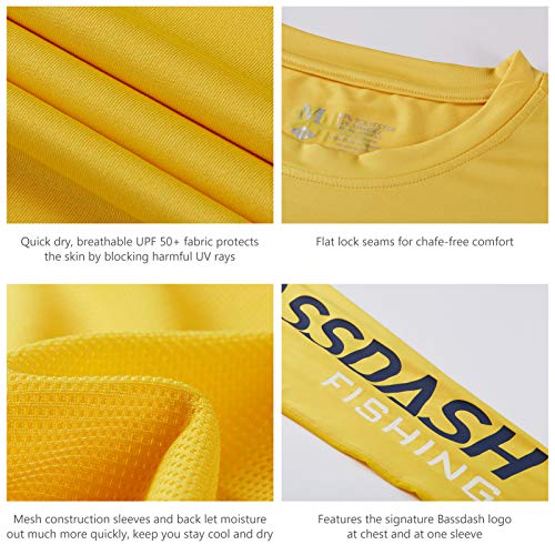 Image of BASSDASH Fishing T Shirts for Men UV Sun Protection UPF 50+ Long Sleeve Tee T-Shirt