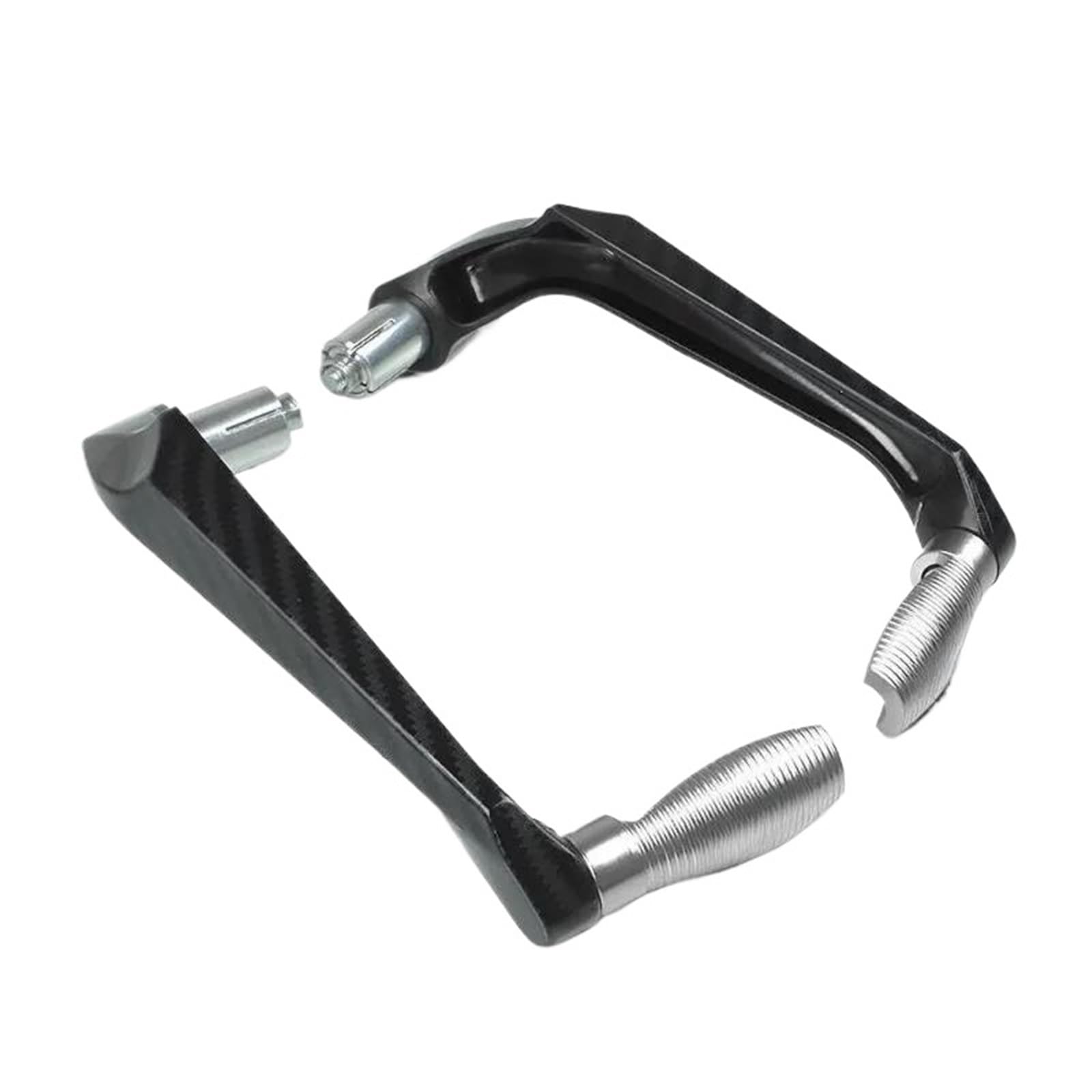 HDHCSCAGH Motorcycle Handguard Shield Motorcycle 22mm Aluminum Handlebar Brake Clutch Lever Hand Guard Protector Modification Accessories Handguard Handlebar Protection Covers(Silver)