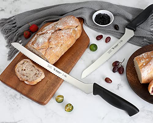 Humbee Chef, Serrated Bread Knife, Cuisine Pro Chef, Bread Knife 10 Inch Offset, Nsf Certified #TOP5