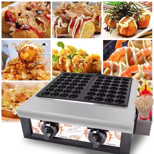 Máquina eléctrica comercial para Takoyaki de 56 hoyos miniatura 7