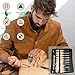 12 Pieces Wood Chisel Set,Home Wood Carving Tools With Steel Hammer End, Professional Wood Gouge Turning Tools For Craftsman Carpenter Beginners, For Precision Carving & Diy Projects