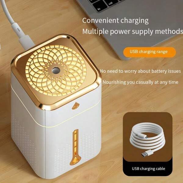 Image of Smart Ultrasonic Cool Square Humidifier Super Quiet Auto Shut-Off Ice Fog Mist Humidifier for Room Moisture Aroma Diffuser for Home Office spa Nursery & Living Room Cool Mist Humidifiers