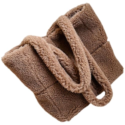 Cabas en peluche grande capacité pour femme sac fourretout quotidien