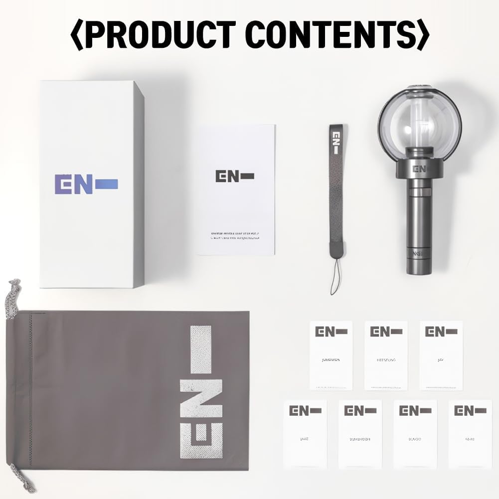 Enhypen Ver 2 Palo de Luz Oficial con Control Bluetooth y 7 Tarjetas Fotográficas, Negro