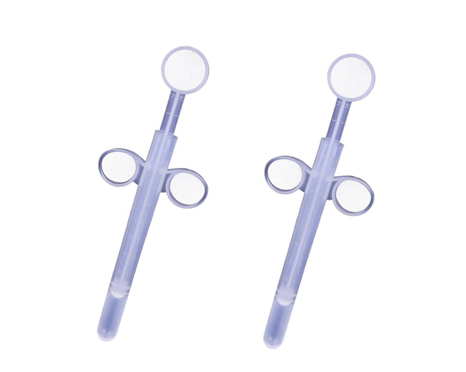 DFsucces Lube Applicator Injectors, 2 Pcs Lube Applicator Launcher with Smooth Rounded Tip, Reusable Lubricant Tube Shooter, for Men Women Couples (White)