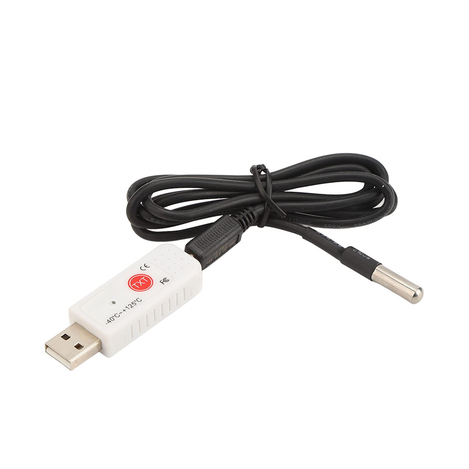 USB Computer Thermometer, Dual Sensor Computer USB Thermometer Data Logger Recorder for Temperature Registration with Email Alarm for for Detection of Indoor and Outdoor Temperature