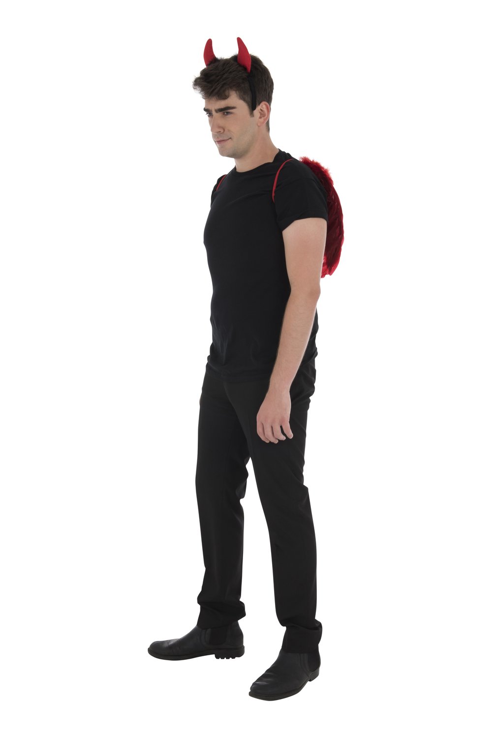 Zac's Alter Ego Unisex Fancy Dress Devil Horns & Feather Wings Set