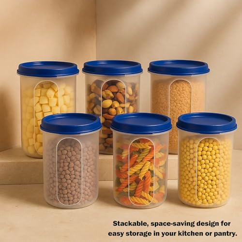 Image of Sulfar Round Modular Container Set - 500 ml, Airtight & BPA-Free (Pack of 12)