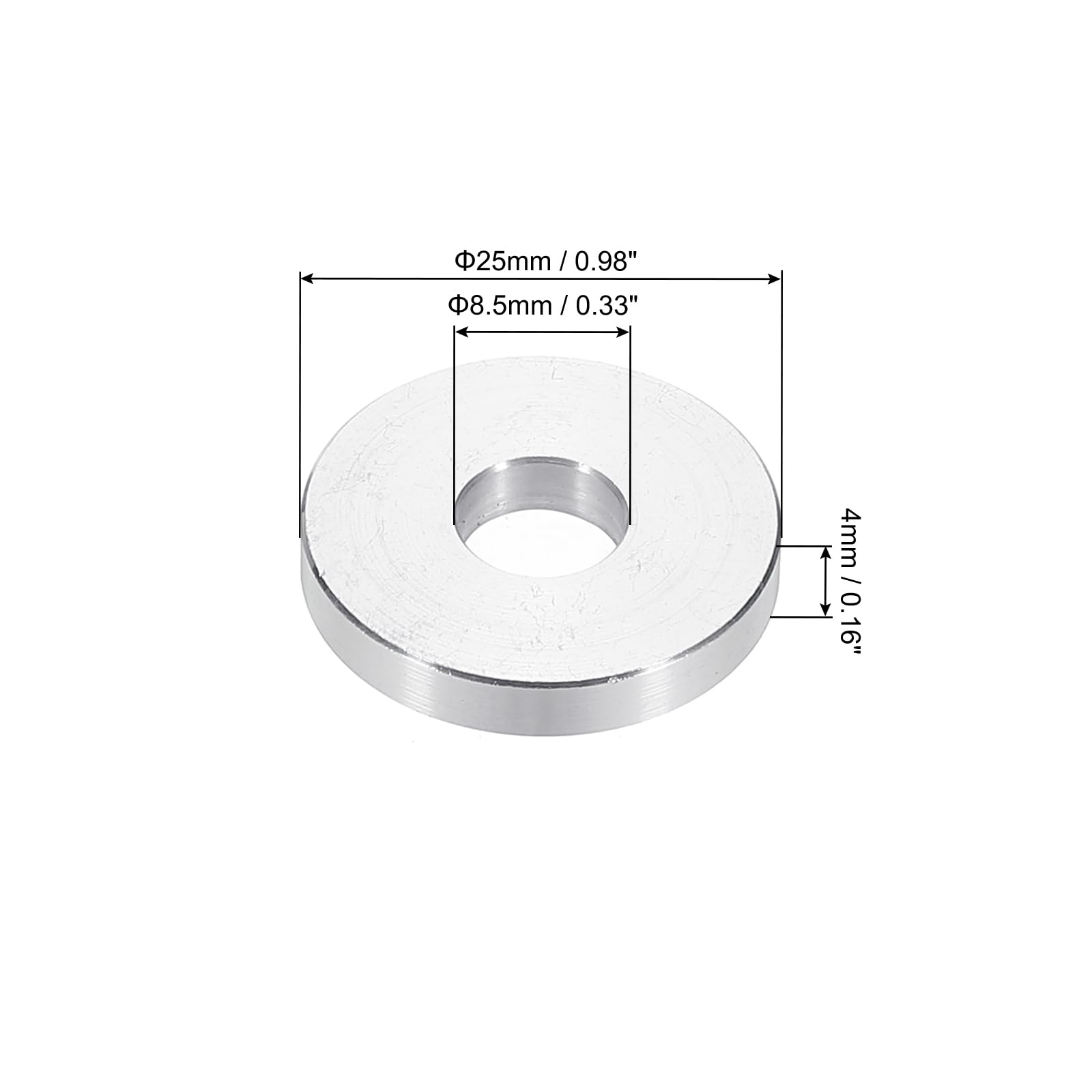 PATIKIL M8 Aluminum Spacers, 12pcs 5/16" x 1" Round Metal Spacers for 5/16 or M8 Screw Bolts - Image 2
