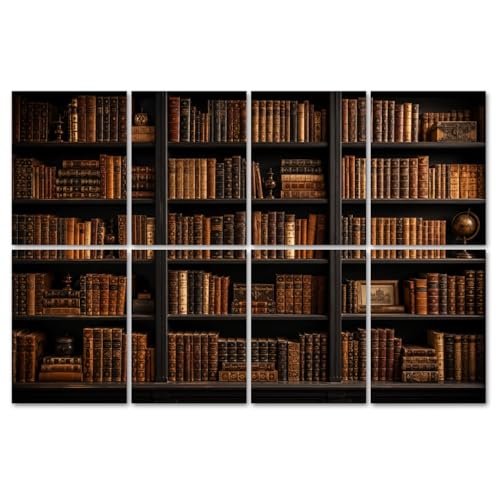 8 Pack Paneles Acústicos Decorativos Vintage tipo Libros para Absorción de Sonido 48"x32"