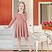NARPLO Toddler Girls Dresses Long Sleeve Baby Sweater Ribbed Knit Fall Winter Fashion Toddler Dresses for Girls