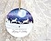 First Christmas Mommy & Daddy Ornament 1st Holiday New Parents Newborn Child Infant Boy Girl Pretty Winter Scene Baby Shower Keepsake Present 3