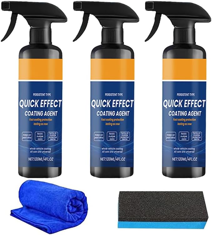 Nitvei Car Coating Spray, 2026 New Quick Effect Coating Agent for Car, Advanced Car Quick-Acting Coating Agent Spray, Waterless Wash Car Coating Spray for Shine & Protection (3 PCS)