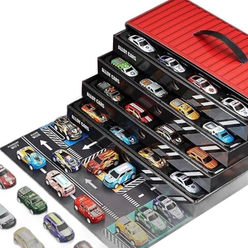 Boîte de jeu de voitures à emporter au parc ou chez les amis