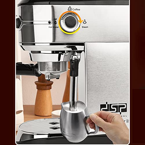 Generic Montalatte Semiautomatico Piccolo per L'home Office, Montalatte per caffè a Vapore, Schiumatore Caldo e Freddo… - immagine 5