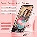 Screen Auto Clicker Tapper for Smart Phone Apps Video Live Streaming Gadget Fast Click Simulation Finger Continuous Click for Games, Giving a Like in Tiktok, Live Broadcasts, Reward Tasks (White)