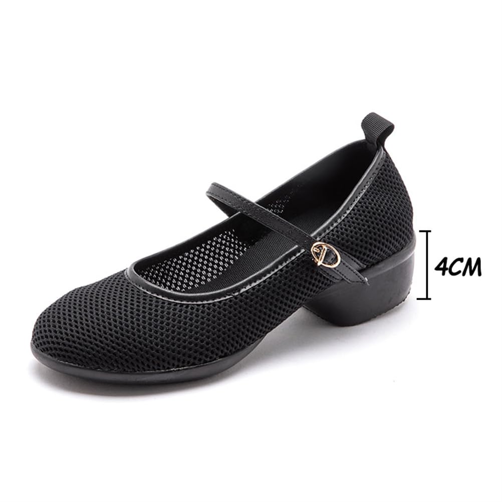1.5 Pollici Tacco Basso Scarpe da Ballo Latine da Donna Traspirante Sala da Ballo Insegnamento Moderno Pratica Prestazioni Scarpe da Ballo