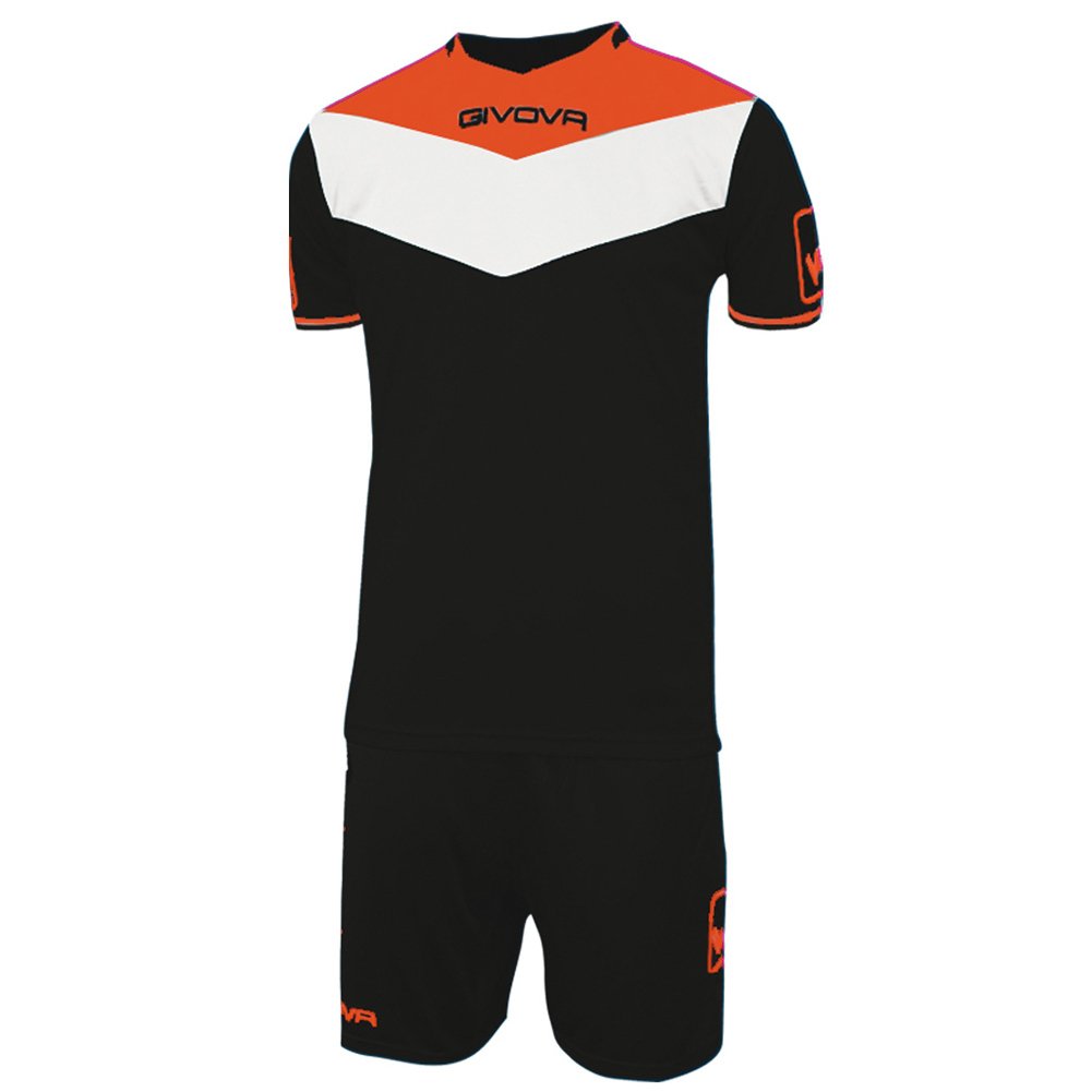 Givova, kit spielfeld fluo, schwarz/orange fluo, XS