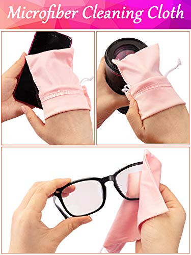 100 Pieces Microfiber Case Pouch Bag Glasses Sunglasses Case With 2 Pieces Cloth (Black, Gray, White, Red, Pink, Light Blue, Light Yellow, Light Green, Dark Blue, Orange) #TOP5